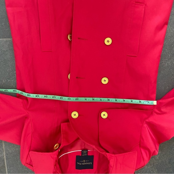 London Fog Red Short Trench Coat - Picture 14 of 16